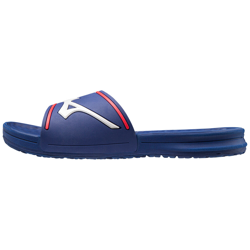 Chinelos Mizuno Relax Slide 2 - Homem - Azuis/Branco - MOKEA2519